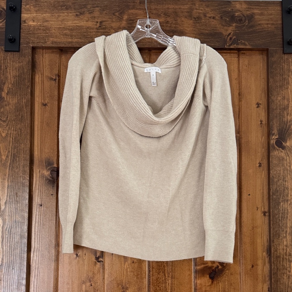 Leith Cream Cowl Neck Sweater